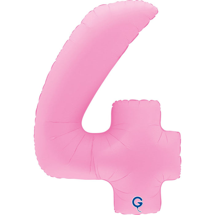 XXL Zahlen Folienballon 40"/102cm | Matte Sakura Pink