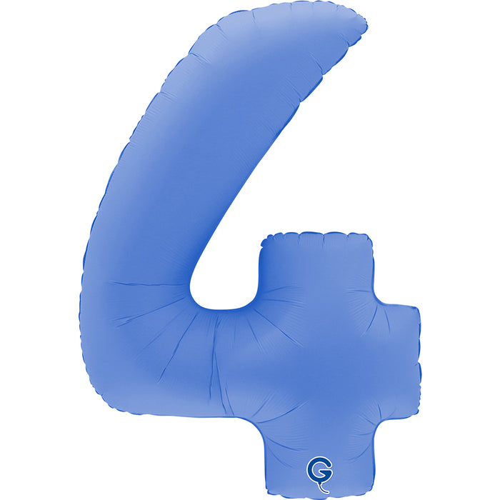 Riesenzahl Folienballon 40"/102cm | Matt Lotus Blue
