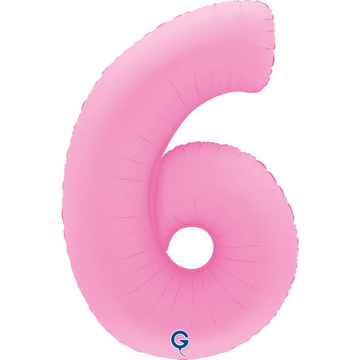XXL Zahlen Folienballon 40"/102cm | Matte Sakura Pink