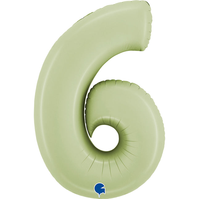 Riesenzahl Folienballon 26"/66cm | Satin Olive #6