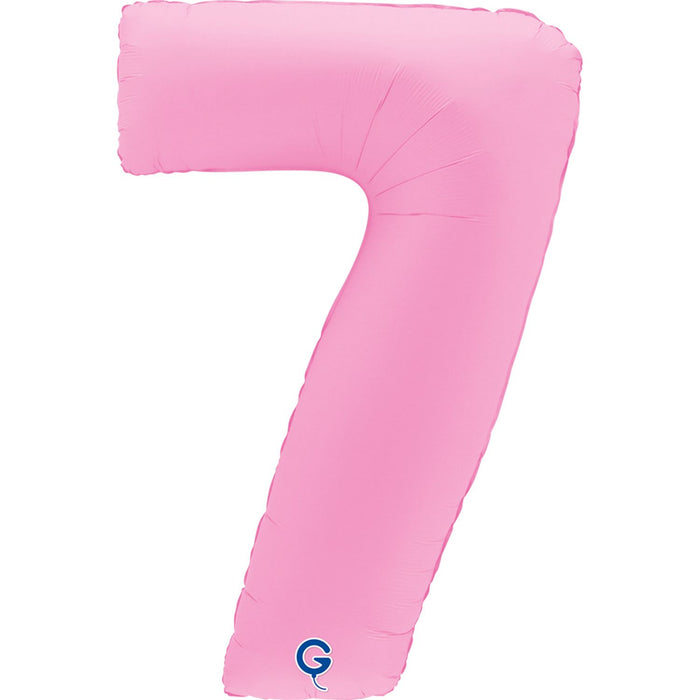 XXL Zahlen Folienballon 40"/102cm | Matte Sakura Pink