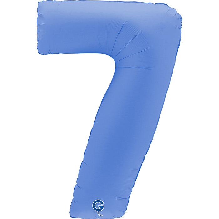 Riesenzahl Folienballon 40"/102cm | Matt Lotus Blue
