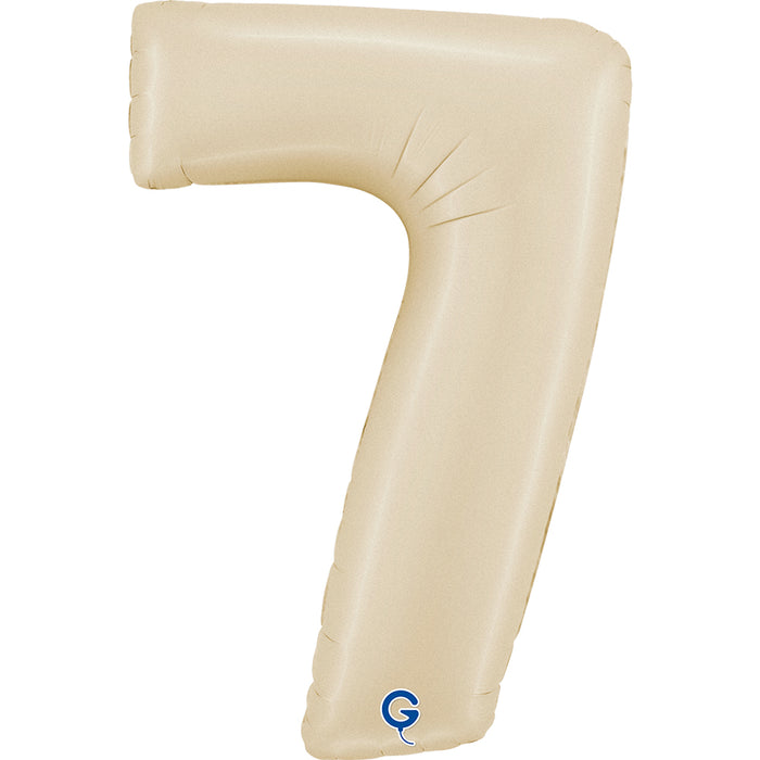Riesenzahl Folienballon 40"/102cm | Satin Cream