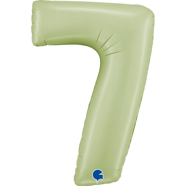 Riesenzahl Folienballon 26"/66cm | Satin Olive #7