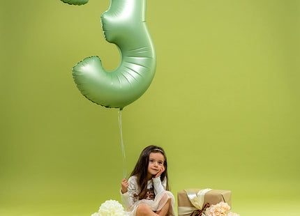 Riesenzahl Folienballon 26"/66cm | Satin Olive #3