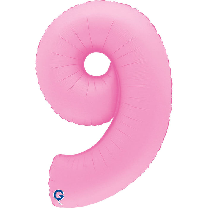 XXL Zahlen Folienballon 40"/102cm | Matte Sakura Pink