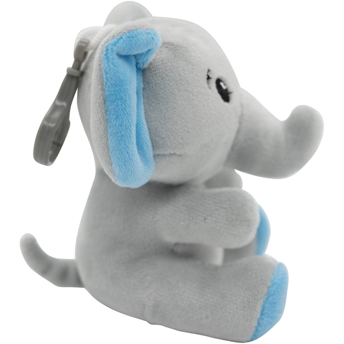 2-in-1 Plüschtier-Ballongewicht 90g Elefant m. blauen Ohren