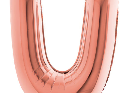 Riesenbuchstabe Folienballon 40"/102cm | Rosegold #U