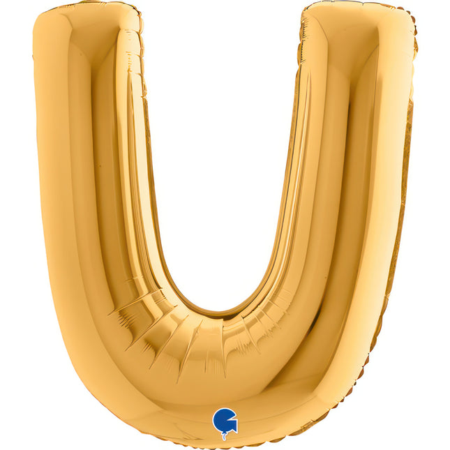 Riesenbuchstabe Folienballon 40"/102cm | Gold #U