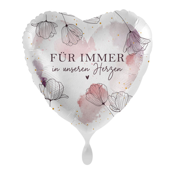 ABC18 Folienballon "Für immer" Herz Ø43cm