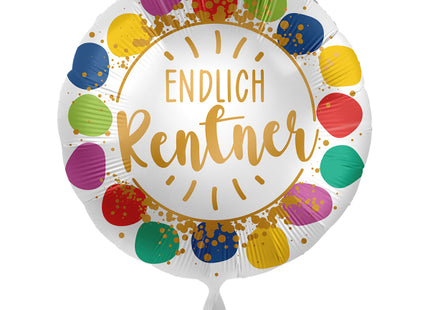 ABC18 Folienballon "Endlich Rentner" Rund Ø43cm