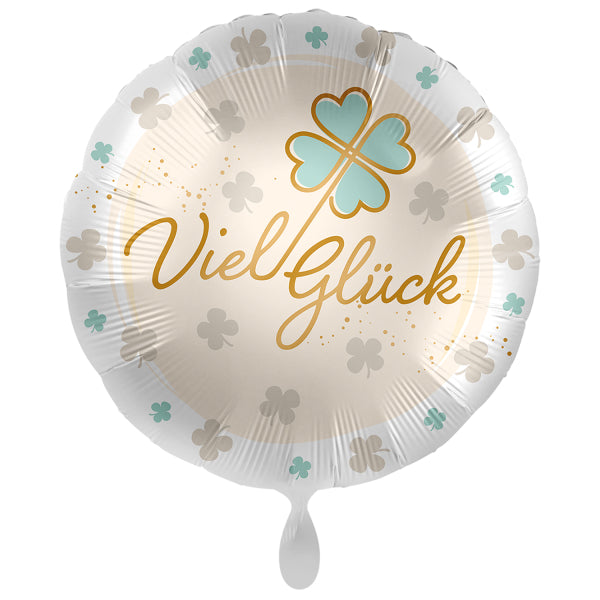 ABC18 Folienballon "Viel Glück" Rund Ø43cm