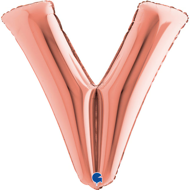 Riesenbuchstabe Folienballon 40"/102cm | Rosegold #V