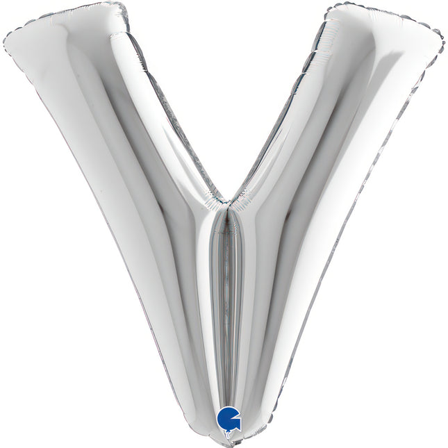 Riesenbuchstabe Folienballon 40"/102cm | Silber #V