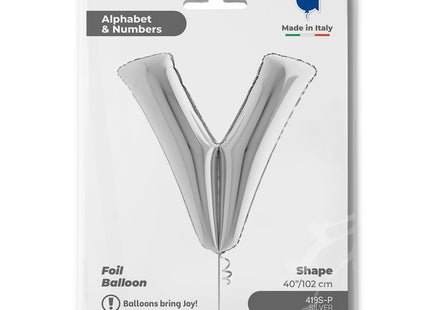 Riesenbuchstabe Folienballon 40"/102cm | Silber #V