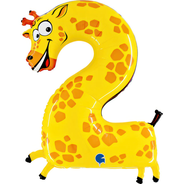 Riesenzahl Folienballon Animaloon 40"/102cm | #2 Giraffe