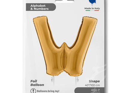 Riesenbuchstabe Folienballon 40"/102cm | Gold #W