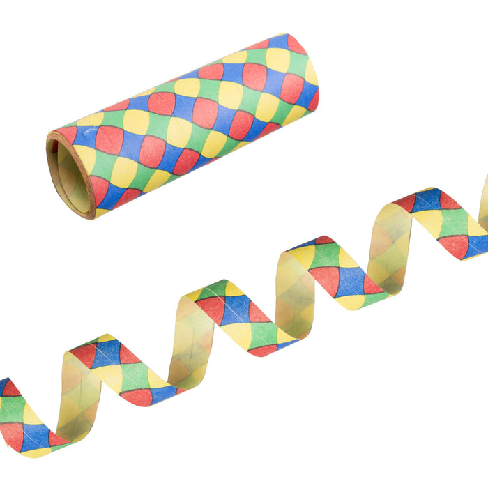 Luftschlangen "Karo Bunt" | 4m / 2 Rollen