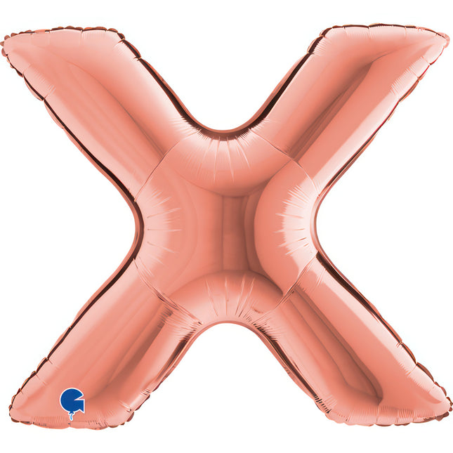 Riesenbuchstabe Folienballon 40"/102cm | Rosegold #X