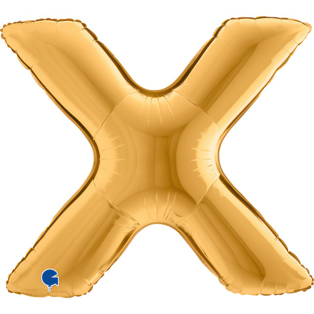 Riesenbuchstabe Folienballon 40"/102cm | Gold #X