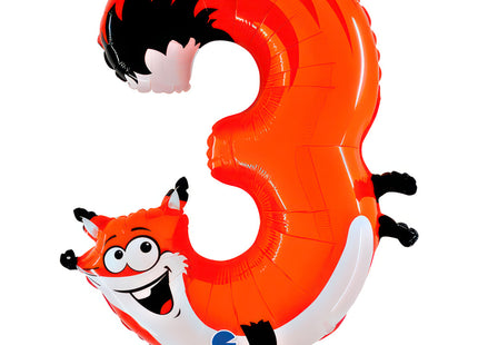 Riesenzahl Folienballon Animaloon 40"/102cm | #3 Fuchs