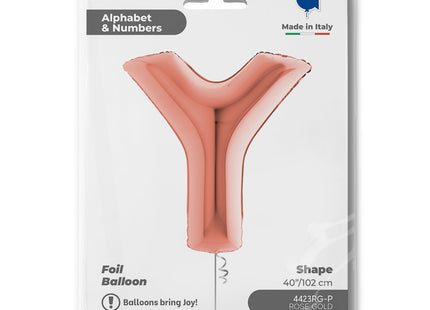 Riesenbuchstabe Folienballon 40"/102cm | Rosegold #Y