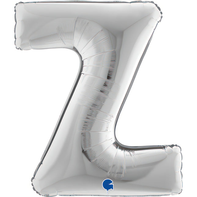 Riesenbuchstabe Folienballon 40"/102cm | Silber #Z
