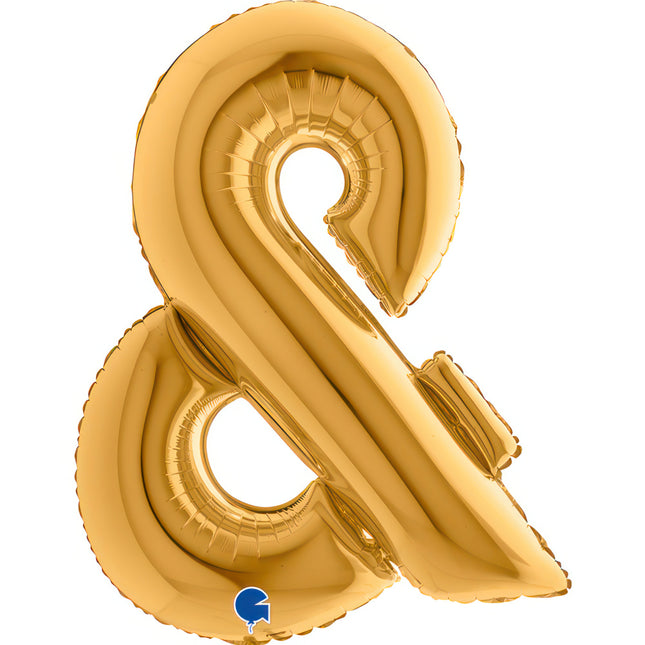 Riesenbuchstabe Folienballon 40"/102cm | Gold #&