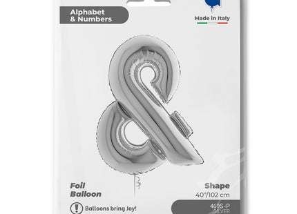 Riesenbuchstabe Folienballon 40"/102cm | Silber #&