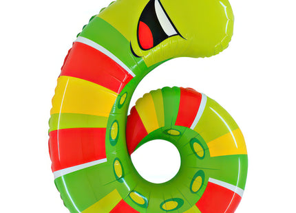 Riesenzahl Folienballon Animaloon 40"/102cm | #6 Wurm