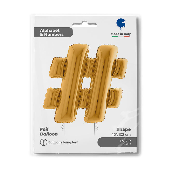 Riesenbuchstabe Folienballon 40"/102cm | Gold #