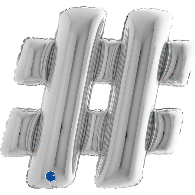 Riesenbuchstabe Folienballon 40"/102cm | Silber #