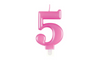 Kerzenzahl Pink #5