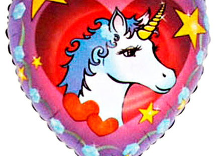 Folienballon Lose - Einhornkopf  46cm