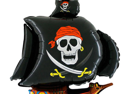 29" Shape Folienballon Lose - Piratenschiff Schwarz | HFE