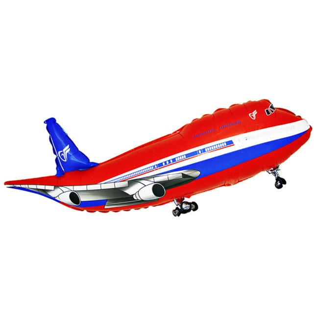 Shape Folienballon Lose - Flugzeug Rot | 46 cm