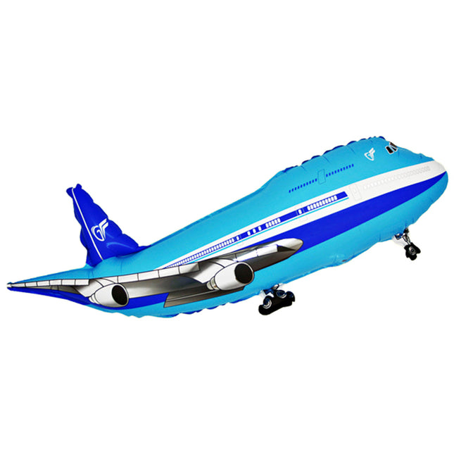 Shape Folienballon Lose - Flugzeug Blau | 46 cm