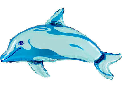 Folienballon Lose - Delfin Blau | 34"