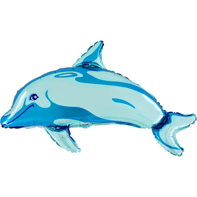 Folienballon Lose - Delfin Blau | 34"