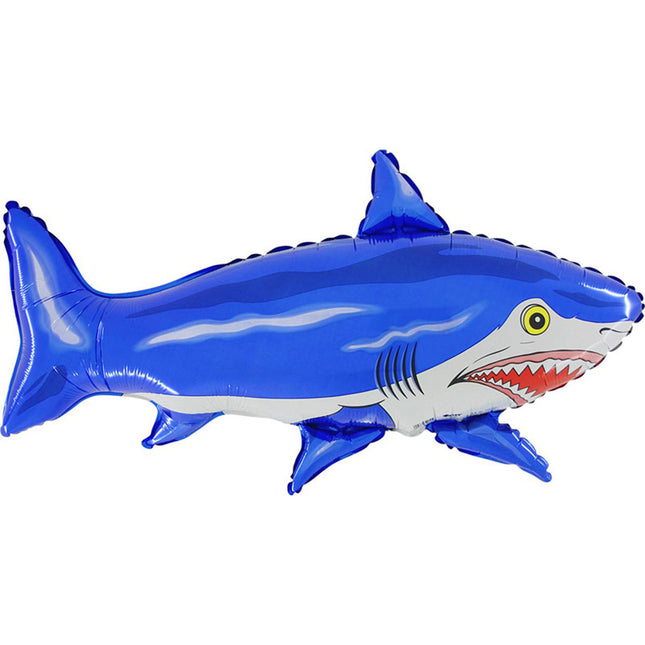Shape Folienballon Lose - Hai Blau | 46 cm