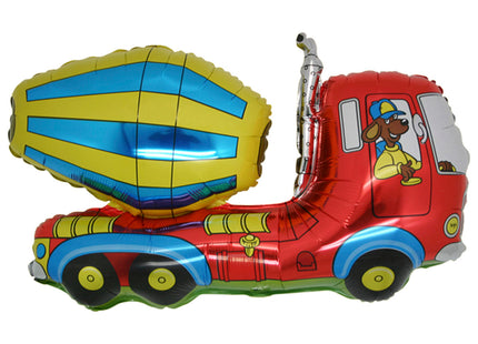 31" Shape Folienballon Lose - Betonmischer Rot