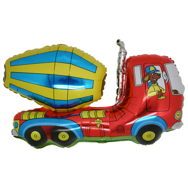 31" Shape Folienballon Lose - Betonmischer Rot