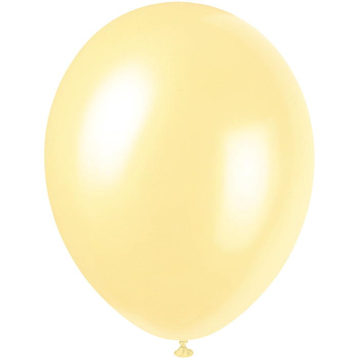 Latexballon Ø30cm Uni Metallic | 8Stk. - Perlmutt