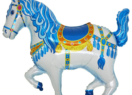 37" Shape Folienballon Lose - Zirkuspferd Blau - HF2
