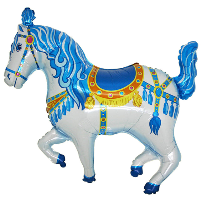 37" Shape Folienballon Lose - Zirkuspferd Blau - HF2