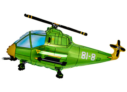 37" Shape Folienballon Lose - Hubschrauber Grün | HFE