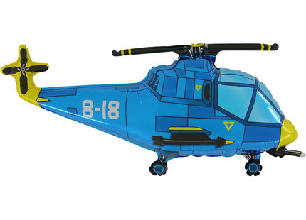 37" Shape Folienballon Lose - Hubschrauber Blau | HFE