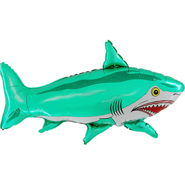 Shape Folienballon Lose - Hai Grün | 46 cm
