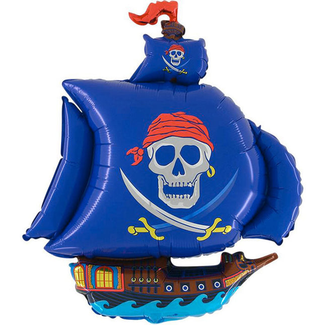 Folienballon Lose - Piratenschiff Blau | HFE 29"