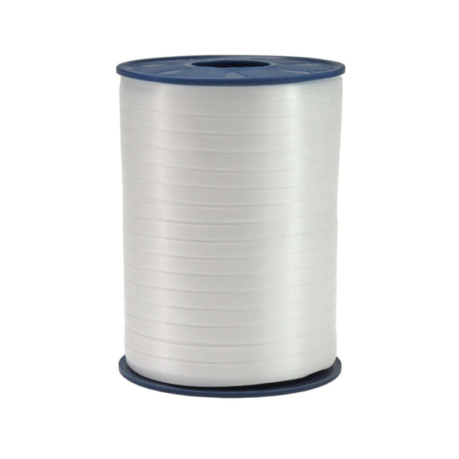 Geschenkband Polyband 5mm/500m Weiß #01